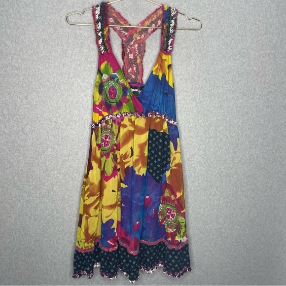 Colorful Halter Neck Women Dress - Picture 3 of 10